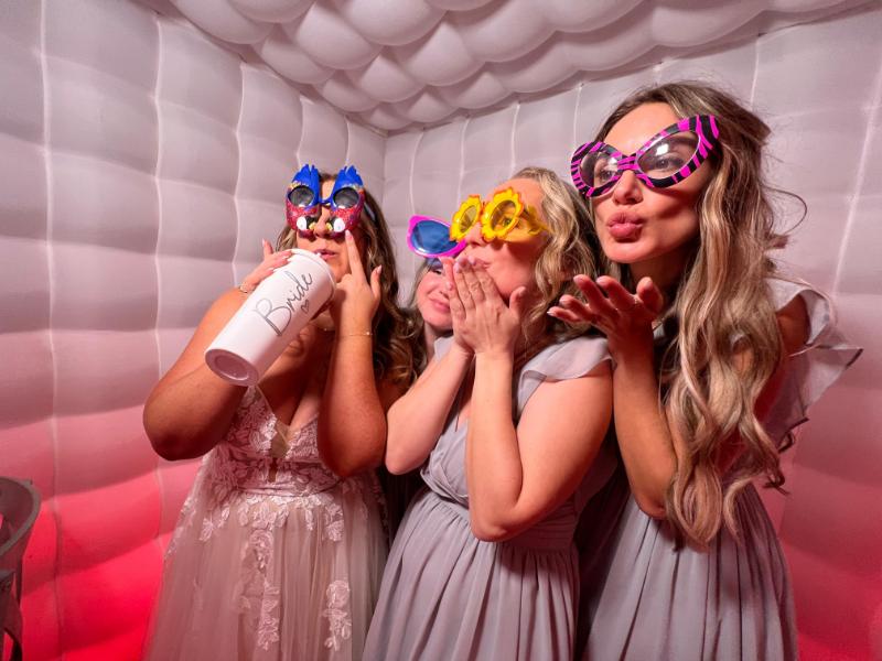 LED Inflatable photo booth hire for a Wedding