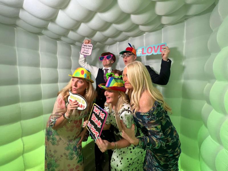 LED Inflatable photo booth hire for a Wedding