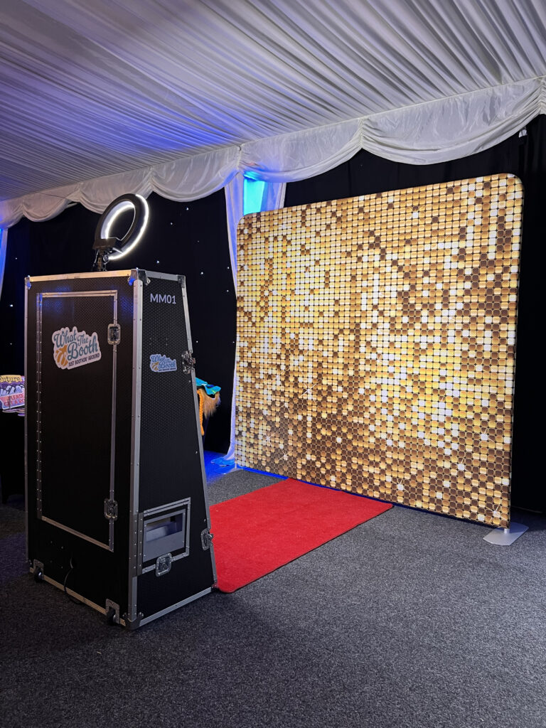 Magic Mirror with Gold Gold Sequin Backdrop at John Fretwell Sporting Complex